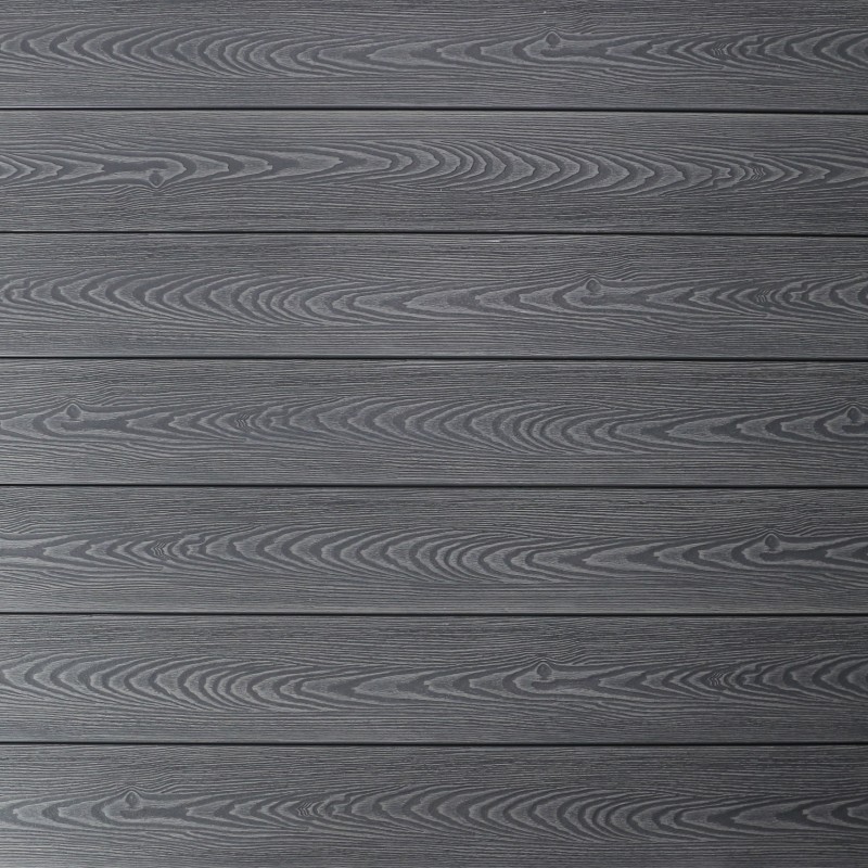 WPC 3D-geprägte Terrassendiele, 25 x 148 mm, wellenstruktur/fein, Grau